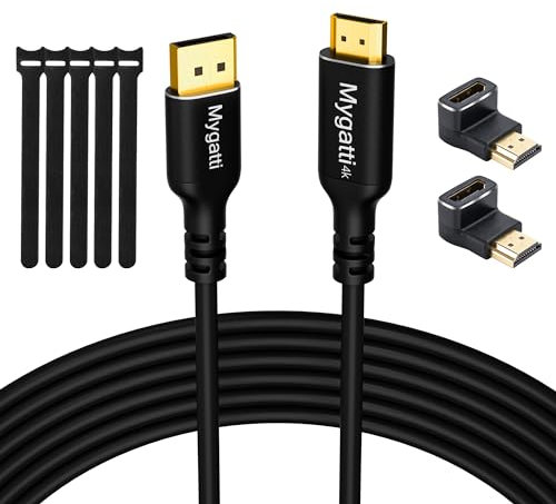 Mygatti Cable DisplayPort a HDMI de 3 metros (4K UHD),28 AWG de cobre puro,4K@60 Hz,cable de conexión unidireccional DP a HDMI,para monitor,TV,proyector,portátil,PC,AMD,NVIDIA