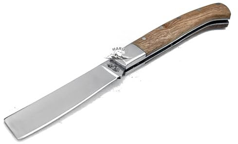M. Zille Coltello Artigianale Pieghevole in Acciaio Inox Coltello da Collezione Coltello Tascabile Coltello tipo Sardo Coltello Mozzetta