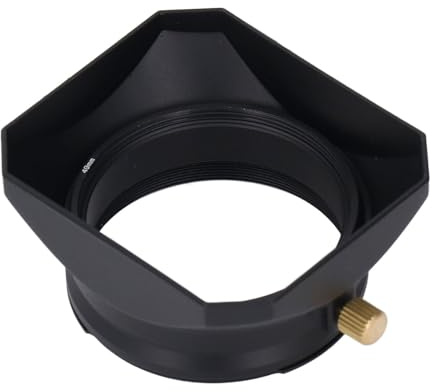 Quadratischer Gegenlichtblende aus Metall für Fuji X100, Retro-Gegenlichtblende für Digitalkameras für Fuji X100-Serie für 49-mm-Filter (Black)