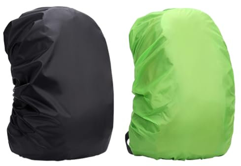 2 Piezas Funda Impermeable para Mochila, Cubierta Mochila Impermeable, Cubre Mochila Lluvia, Cubre Mochila Impermeable Aire Libre, Para Viajes Camping Senderismo Mochilas