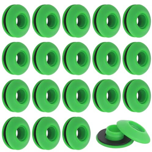 Œillets en Plastique pour Bâche, 50 pièces Œillet de Bâche Auto Bloquants en Plastique pour Bâche de Piscine Bâche Rideaux Tentes Vert(28 x 28 x 12 mm)
