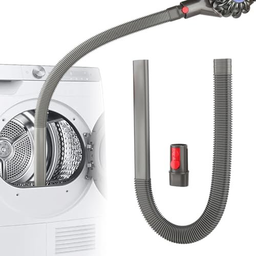 WEILE Dryer Vent Cleaner Attachment Kit for Dyson V7 V8 V10 V11 V12 V15 Cordless Vacuum, Flexible Hose Crevice Nozzle Tool for Dryer Lint, Corners and Gaps Cleaning