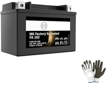 Compatible avec E-Ton EXL Yukon St 4T 150 da Anno 2000 al 2003 BOSCH YTX9-BS Batterie en SLA Gel PRÊTE À l'emploi Batterie Active DÉJÀ CHARGÉE 8 AH AMPERE 12 Volt 152X87X135MM