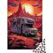 Puzzle für Erwachsene und Jugendliche, Auto bei Sonnenuntergang, 1000 Teile, Puzzle aus Holz, geeignet für Erwachsene und Kinder ab 12 Jahren, Lernspiele (Größe 75 x 50 cm)
