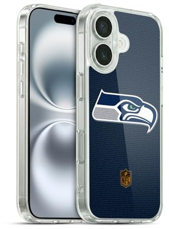 Head Case Designs Offizielle NFL Fussball Seattle Seahawks Logo Gelhülle [Militärischer Schutzgrad] Kompatibel Mit Apple iPhone 16 Und Kompatibel Mit MagSafe