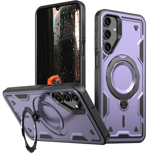 PanXCase Funda para Samsung Galaxy A05s - Carcasa Armor 360° Soporte Anillo Metálico Magnética Protección Militar Antigolpes Resistente Case (Purple)