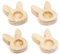 TaleMoon 4 Eierbecher Ostern,Eierbecher Set aus Holz,Ostern Dekoration,Basteln und Geschenke,Hase Holz Eierbecher Für Frühstück und Brunch(Hasen)