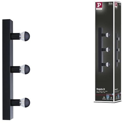 Paulmann 80097 Spiegelleuchte IP44 E14 230V max. 3x40W dimmbar Schwarz