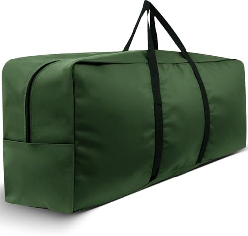 Extra Large Garden Cushion Storage Bag 173x76x51cm - Waterproof Heavy Duty 210D Oxford Fabric, UV Resistant Outdoor Cover with Handles for Patio Furniture, Christmas Tree, Blankets (Green)
