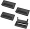 4 Pcs Desk Cable Management, Rectangular Flexible Cable Hole Cover Organizer With Open Cover, Household Computer Desk Cable Outlet (Black, 160x80mm)