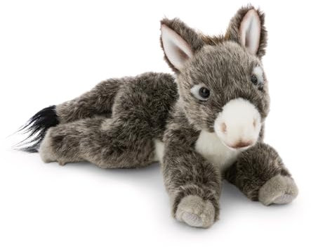 NICI Kuscheltier Esel 20cm - grau - Weiches Plüschtier – niedliches Stofftier zum Kuscheln & Spielen – tolle Geschenkidee für Kinder & Erwachsene | 62604