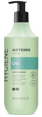 Artero OTO Ohrenreinigungslotion für Hunde, die Cerumen, reinigt gründlich und hilft Infektionen und schlechten Gerüchen vorzubeugen. Weiche Formel, geeignet für Hunde und Katzen.