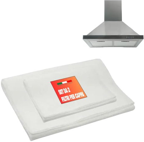 MOHOME Filtro Cappa Cucina Universale Poliestere 40 x 80 cm Made In Italy Confezione da 2 Assorbente Aspirante Tappetino Filtrante Tagliabile Assorbi Fumi Grassi Vapori