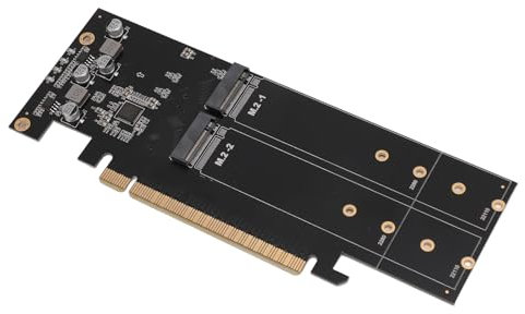 UPALDHOU PCIE 4.0 X16 Adapter for SSD NVME Quad M.2, Supports Soft on 10 - to Improve Memory Performance