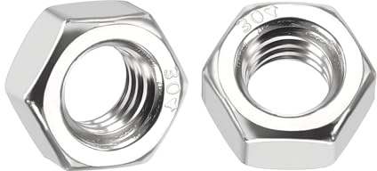 Kozelo 30 Stück Sechskantmuttern 5/16-18 Hardware-Muttern Silber | 304 Edelstahl 18-8 A2-70, Für Mechanische Reparatur & Montage Standard Zoll Grobgewinde Mutter Blankes Finish