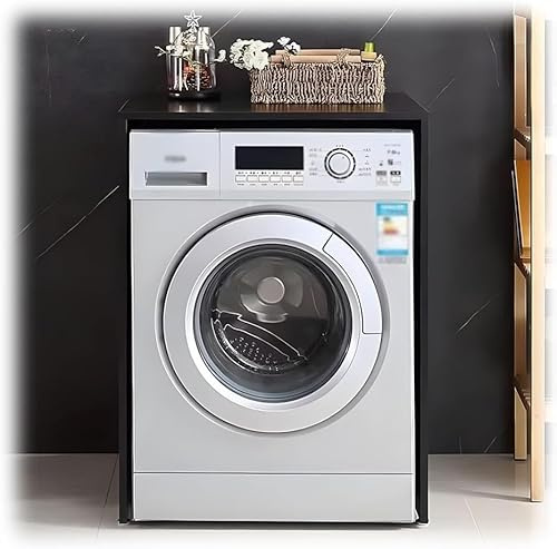 Solid Wood Washing Machine Cabinet - Multi-Layer Integrated Design, Protective Cover and Laundry Shelf Topper