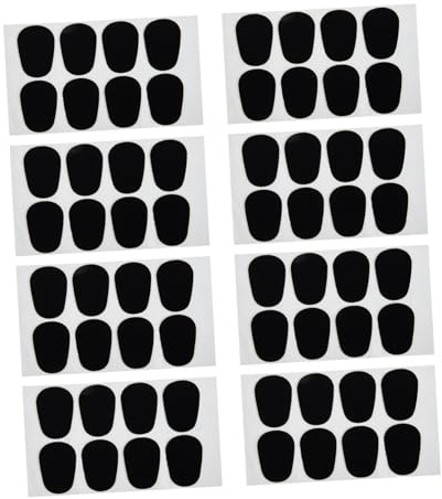CVUTOVO 64 Stück Saxophon Zahnpads Mundstückpolster aus Dickem Gummi Oval 0,8mm Luftdicht und Stabil für Alt Tenorsaxophon Klarinette Geeignet für Profis und Anfänger