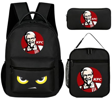 tesiwaza Ketamine Only Fools Horses Horse Dreiteiliges Rucksack-Set - Leichte Schultasche mit Federmäppchen und Lunch-Tasche, Reiserucksack, Schulbedarf, Geschenke für Schüler, Yvddq-c-2, One Size