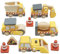 Le Toy Van - Cars & Construction Wooden Construction Vehicles Pretend Play Play Set With Lifting Crane, Scoop, Roller, Digger, Tip-up Truck and Cones Builder Toy | Pretend Play Toy Suitable For Age 3+