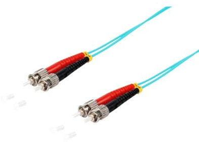 S/CONN maximum connectivity Duplex Patchkabel ST/ST 50/125µ OM3 aqua 2m