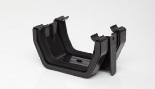 POLYPIPE RS202 Black Union Bracket for 112mm Square guttering System