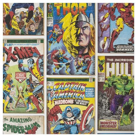 Graham & Brown Papier-Tapete Marvel Action Heroes Kollektion Kids Home IV, Mehrfarbig, 70-238