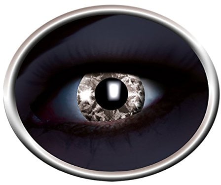 Eyecatcher Diamond UV, Farbige Kontaktlinsen, black, Leuchten im Schwarzlicht, 1er Pack (1 x 2 Stück)