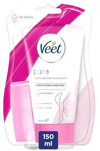 Veet Crema Depilatoria Corporal para usar bajo la ducha para Mujer, Piel Normal, 150 ml