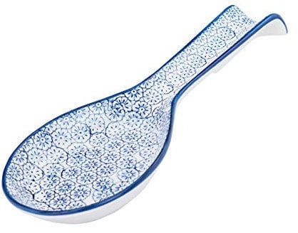 Nicola Spring Handgedruckter Küchenlöffel Ruhe - 26,5cm - Marine