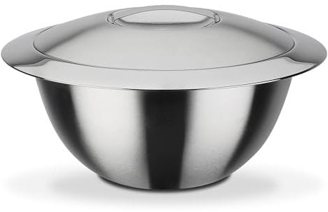 GSW 552394 Thermoschüssel mit Deckel, Edelstahl rostfrei - ⌀22 cm, Silber