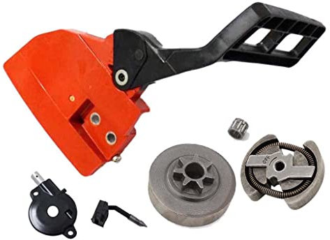 HURI 5 tlg Kettenraddeckel mit Kettenrad Kupplung Ölpumpe für Husqvarna 36 41 136 137 141 142