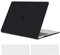 TECOOL Case compatible with MacBook Air M1 & MacBook Air 13 inch Retina 2020 2019 2018 (A2337 A2179 A1932), Plastic Snap On Hard Shell Cover & UK EU Keyboard Protector, Black (Matte)
