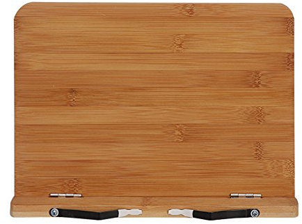 Leseständer Bambus Kochbuchhalter Buchhalter Ergonomische Buchstütze Einstellbarer Buchständer für Kinder Erwachsene Buchaufsteller Natur Rezepthalter Tischaufsteller für Büro Kinderzimmer