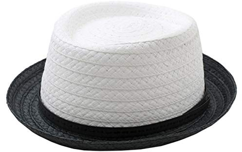 Classic Italy - Pork Pie Hüte Herren Twotone Ska - Size 56 cm - Blanc-et-Noir