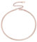 FOCALOOK Flat Snake Chain Rose Gold Herringbone Necklace 15inch 3mm Dainty Stainless Steel Chain Necklace for Women