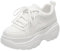 ANUFER Mujer Plataforma Alta Chunky Zapatos Deportivos Casual con Cordones Zapatillas de Papá Blanco SN02920 EU39.5