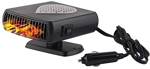 Riloer Kit riscaldatore portatile per auto 2 in 1, sbrinatore a riscaldamento rapido, ventola di raffreddamento per auto calda e fredda, rinfrescante per aria con accendisigari 12V