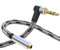 SNANSHI Headphone Extension Cable, Right Angle 3.5mm Extension Nylon-Braided Male to Female Aux Extension Cable Compatible with Headphones, Speakers, Tablets, PC and More -8m