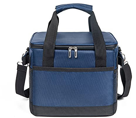 Ledph KüHltasche Einkauf, Bierkasten KüHltasche, KüHltasche Einkaufstasche, Cool Bag für Lebensmitteltransport Erwachsene Kinder Arbeit, Blau,10l
