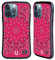 Head Case Designs Rosa Classico Paisley Bandana Classica Custodia Cover Ibrida Compatibile con Apple iPhone 13 PRO