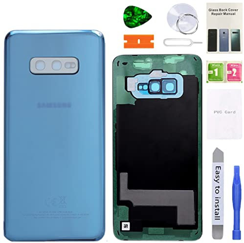 XFU Akkudeckel Backcover Glas für Samsung Galaxy S10e (G970F) Original Akkufachdeckel Reparatursatz(Prism Blau)