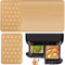 100Pcs Air Fryer Accessories for Ninja Foodi Dual Air Fryer, Air Fryer Liners Disposable Air Fryer Paper Liners, Air Fryer Liners Compatible with Ninja DZ201, DZ401(7.9 * 5.5 in) (100Brown)