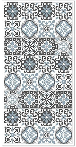 Panorama Alfombra Vinílica Cocina Baño - Varios Tamaños - (Hidráulica Triana Gris Azul 60x110 cm)