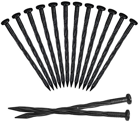 Clous Bordure de Gazon,tuteur Tomate, 25Pièces Piquets d'ancrage de Jardin en Plastique Clou de Sol pour Tente Piquets de Jardin en Spirale pour Bordure de Pavé Gazon Artificiel(8 Pouces 25 pièces)