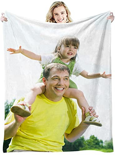 Personalisierte Decke Mit Foto,Fotodecke Mit Eigenem Foto Super Weich Warme Flanell Collage Kuscheldecke Geschenk für Freunde Haustier Familie Geburtstag Weihnachten (1 Fotostil-1)