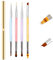 Double-End Nail Art Brushes Set for Gel Nail with Lid and Ombre/French Pens, LEA-SHALL 8 Heads Ombre/Flat/Liner/Round/Petal/French Tip UV Builder Polish Painting Kit DIY Professional Design