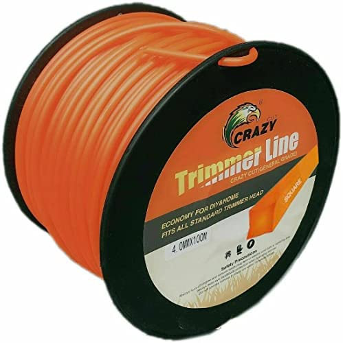 FILO PER DECESPUGLIATORE ROTONDO 4MM BOBINA 100MT TAGLAERBA CAVO MATASSA ROSSO