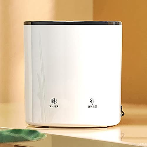 Samnuerly Mini Machine à Laver pour Beauty Blender Machine à Laver à ultrasons pour vêtements avec lumière Bleue pour Chemises/sous-vêtements/vêtements pour bébés/Chaussettes, 4,5 L, Vert (Blanc)