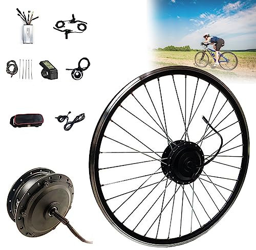 Cashwise Front Electric Bike Conversion Kit, with LCD Panel, Upgraded eBike Hub Motor Set, Direct Drive Wheel for 36V/48V Battery E-Bike,36V/250W-27.5inch