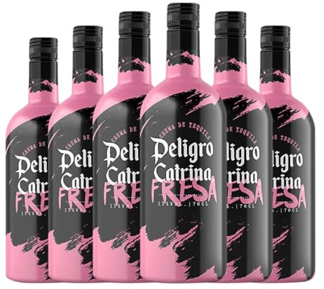 Crema de Licor Andalusí Peligro Catrina Tequila Fresa 70 cl (Caja de 6 Botellas de 70 cl)